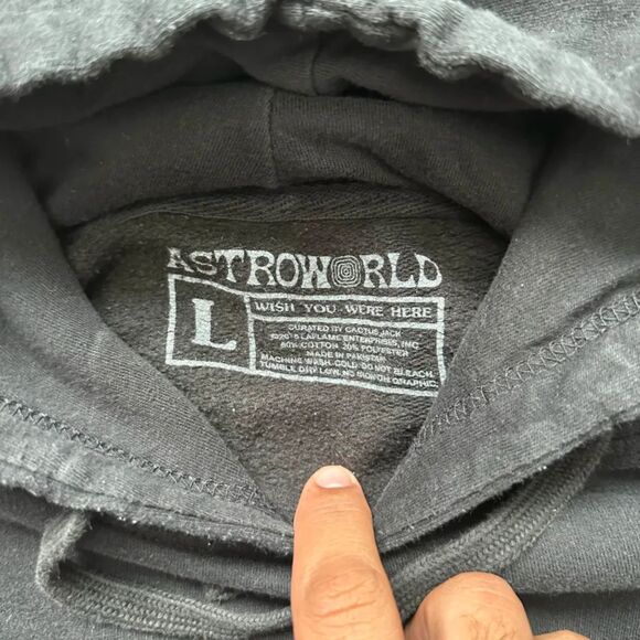 2018 Travis Scott Astroworld Wish You Were Here Concert Merch Hoodie Size L - Picture 3 of 6